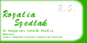 rozalia szedlak business card